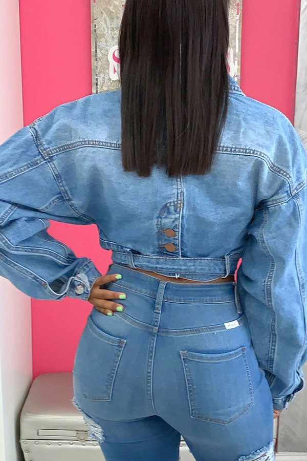 Solid Color Casual Lace-Up Coat