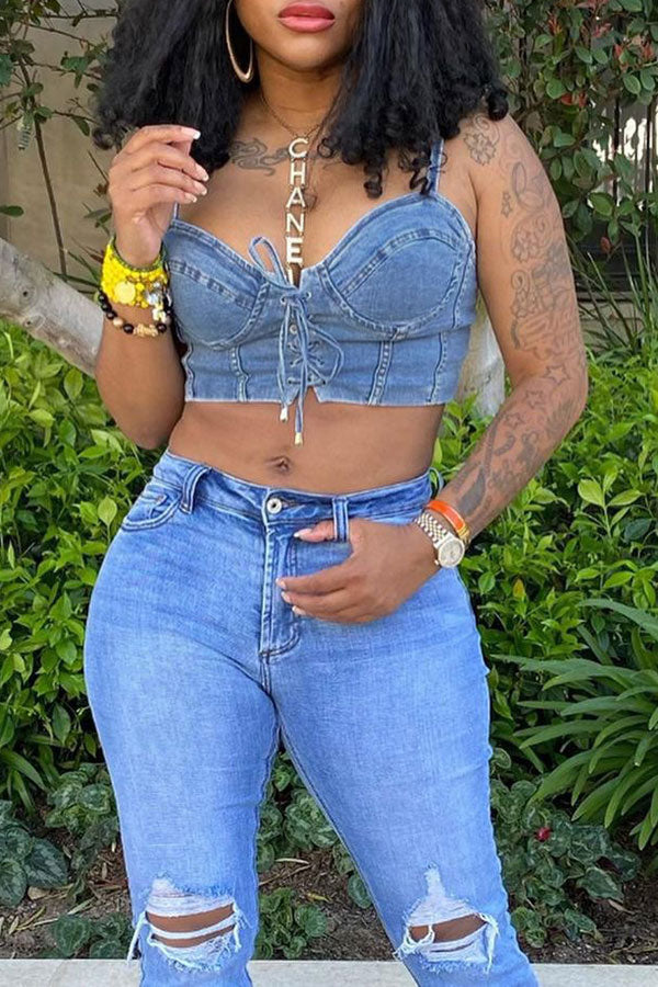 Solid Color Stylish Strappy Camisole