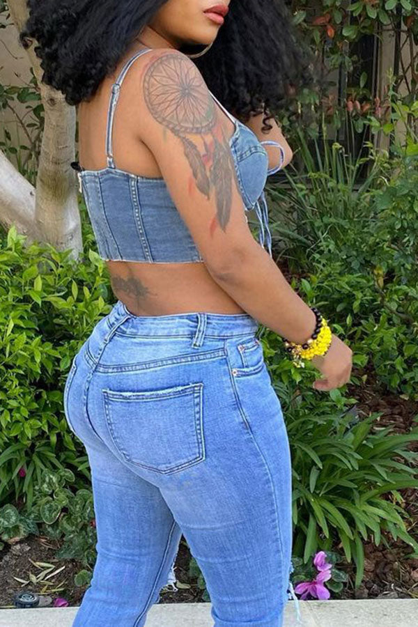 Solid Color Stylish Strappy Camisole