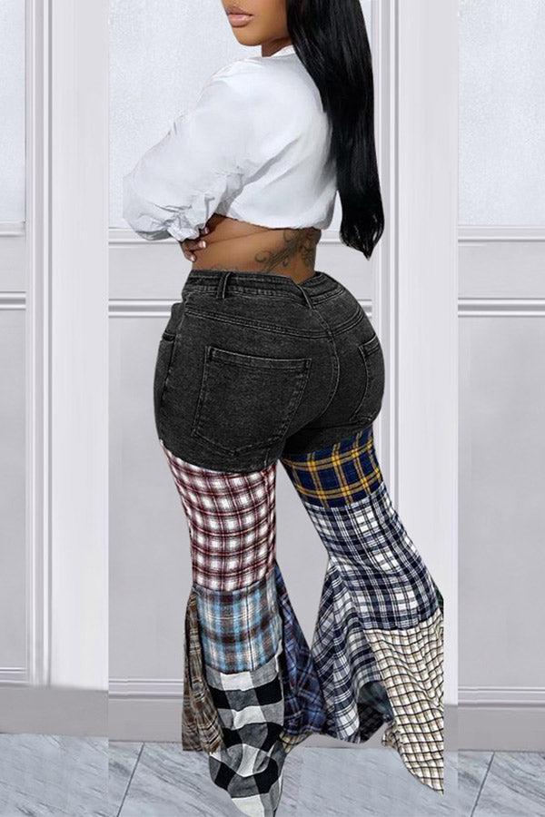 Houndstooth Cool Ruffle Pants