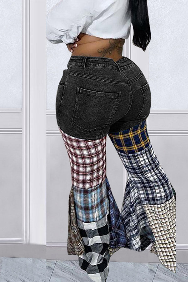 Houndstooth Cool Ruffle Pants