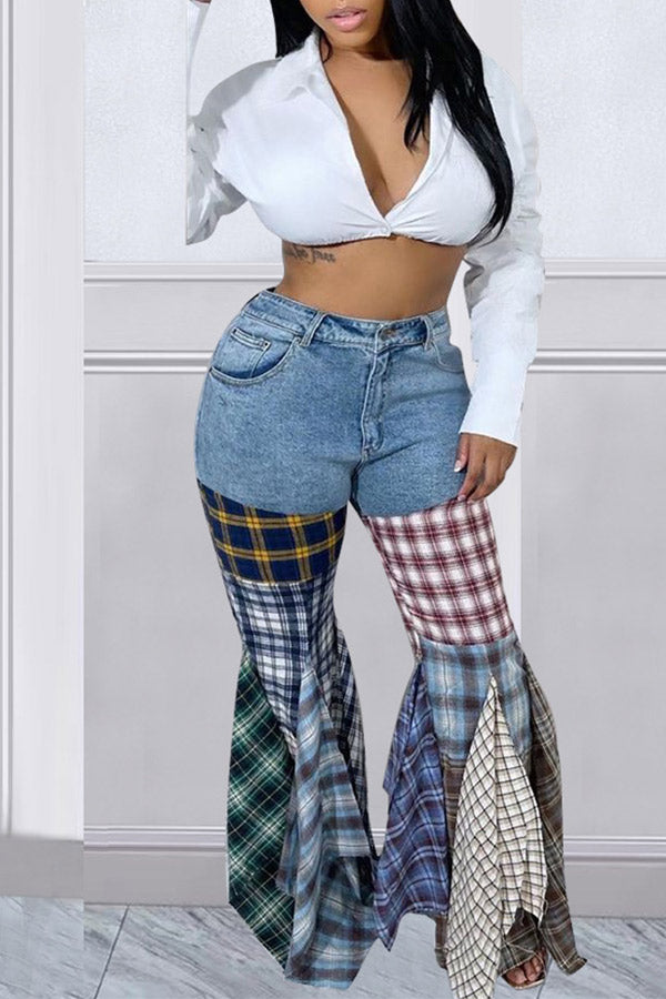 Houndstooth Cool Ruffle Pants