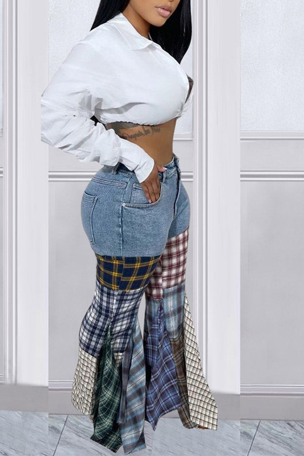 Houndstooth Cool Ruffle Pants