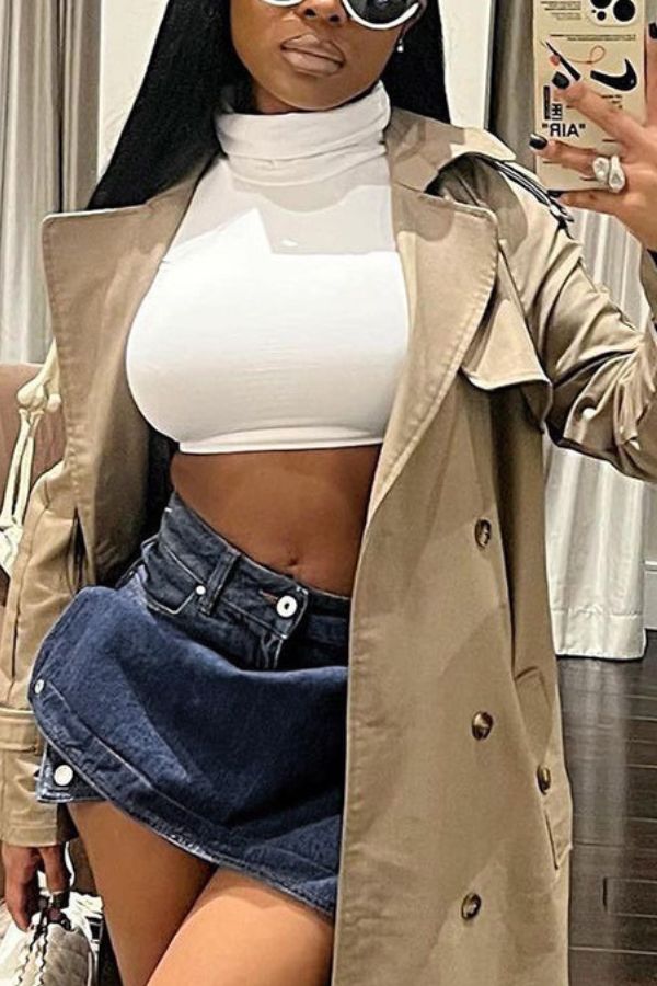 Blue Cool Irregular Denim Shorts