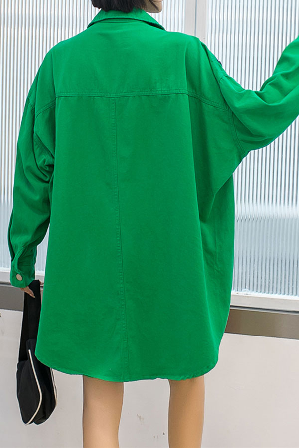 Cartoon Pattern Cute Button Thru Shirt