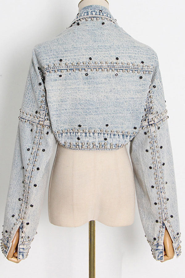 Rivet Design On-trend Cape Style Denim Jacket